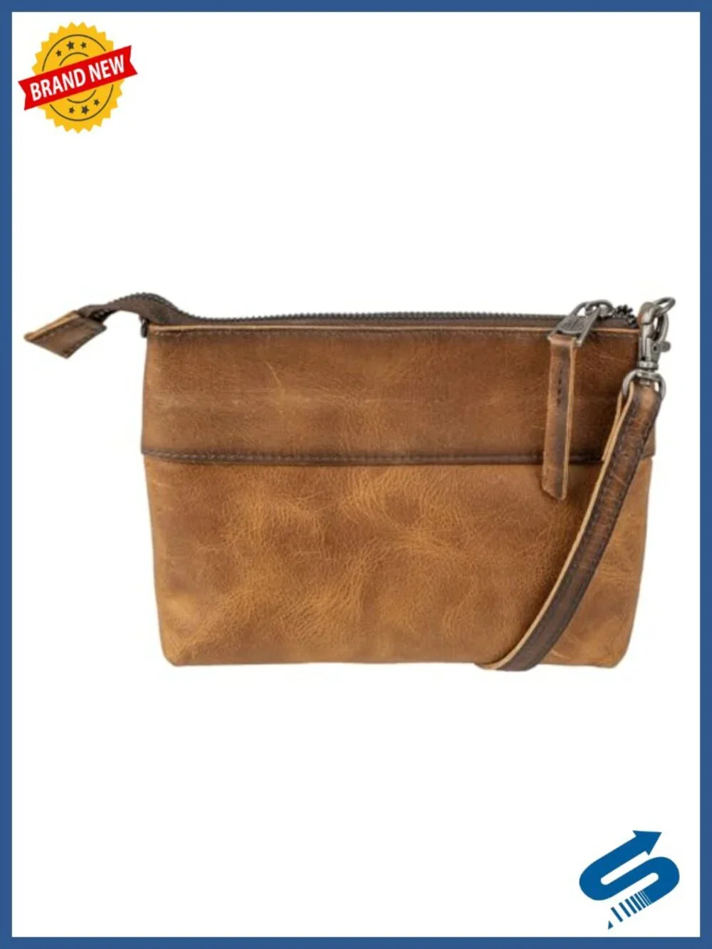 Genuine Hair-on-Hide Crossbody Bag with Adjustable Leather Strap